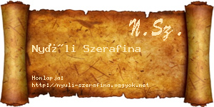 Nyúli Szerafina névjegykártya